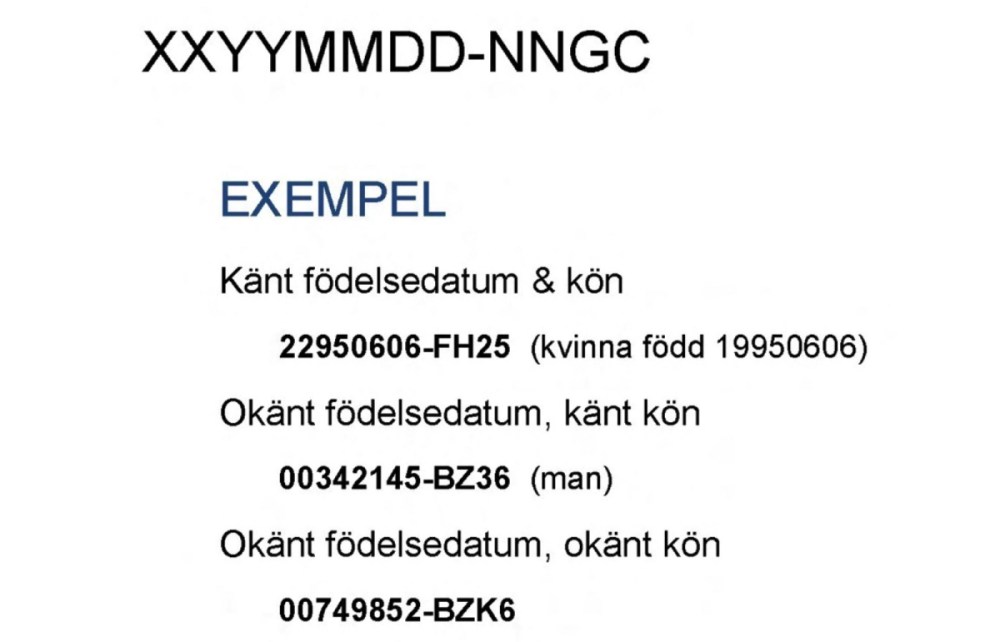 Framtidens personnummer